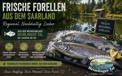 Forellensee Losheim am See: Angeln im Heimlinger Tal im Landkreis Merzig-Wadern